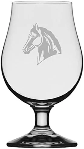 Vista 10 de Abaco Barb Body Horse - Vaso de cerveza Iona grabado (13.25 onzas)