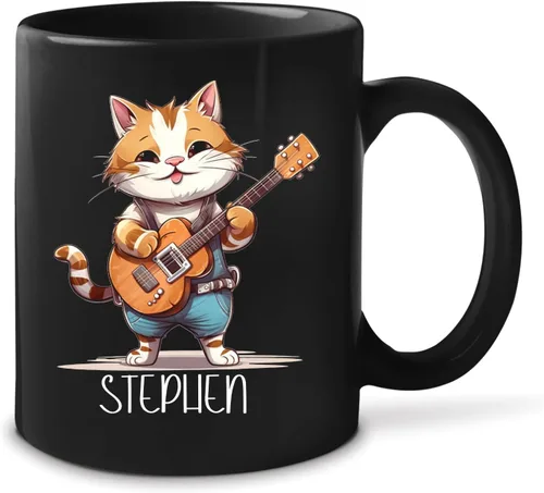 Vista 13 de Taza de té personalizada para amantes del tigre con nombre 2023, regalos personalizados para amantes de las mascotas, taza de café de cerámica