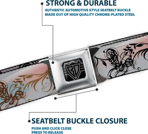 Vista 6 de Buckle-Down Cinturón de seguridad Buckle-Down unisex para adultos, Datsun Black Daa-w10200