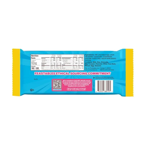 Vista 6 de Feastables Barra de chocolate con leche de almendras tamaño King, 2.1 oz (60 g), 10