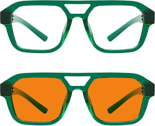 Vista 88 de Eyekepper Gafas de luz azul para hombre y mujer, paquete de 6 lentes Pilot Paquete de 6 color mezclado