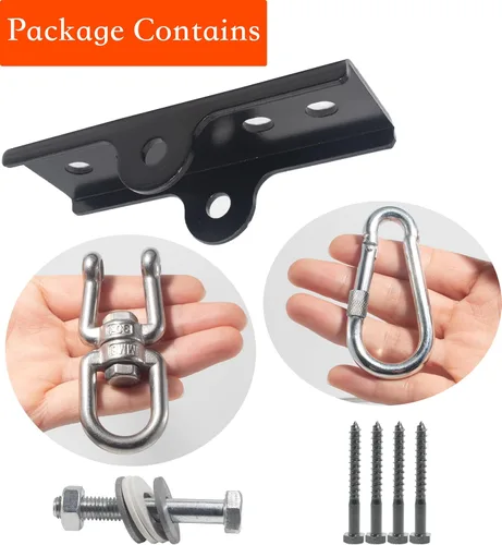 Vista 2 de Montura mejorada de 360° para bolsa pesada giratoria para colgador de saco de boxeo. Colgador para bolsas de boxeo para yoga, gimnasio, sillas