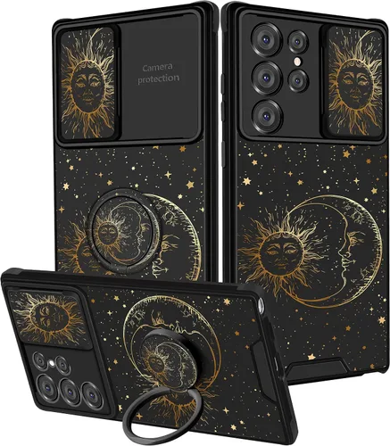 Vista 39 de Funda 2 en 1 para Samsung Galaxy S23 Ultra Flamingo para mujeres y niñas, diseño femenino de flamencos con cubierta deslizante para cámara y soporte