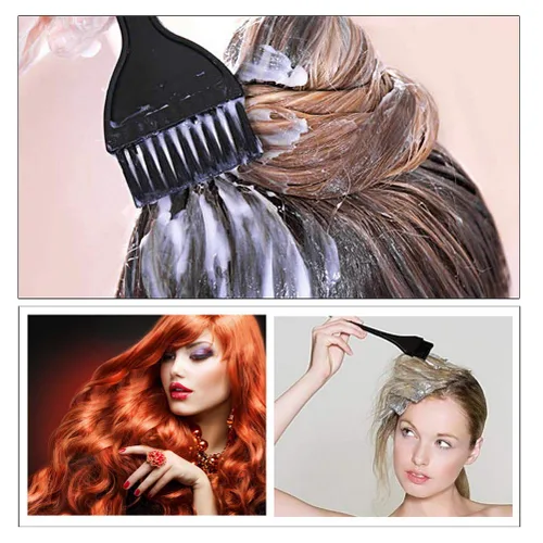 Vista 7 de Kit de resaltado de balayage de 6 piezas, tablero de color para el cabello con dientes, láminas y cepillo para teñir y colorear 3 tamaños