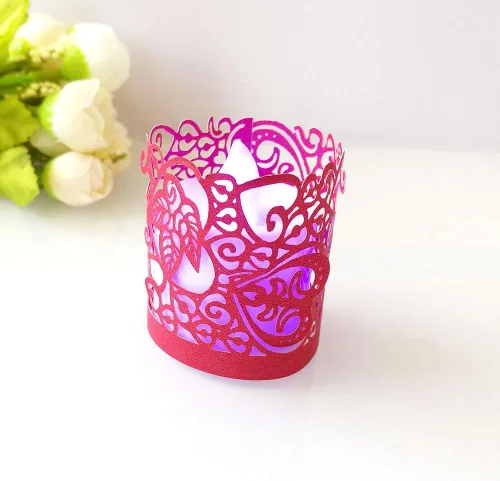 Vista 6 de Juego de 50 portavelas sin llama para velas LED (no incluidas) (Negro)