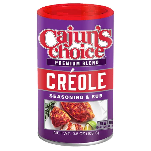 Vista 3 de Condimento criollo 3.8 oz Cajun's Choice Louisiana Foods (paquete de 6) Low-sodium, all-purpose Creole seasoning with no MSG for meats, poultry