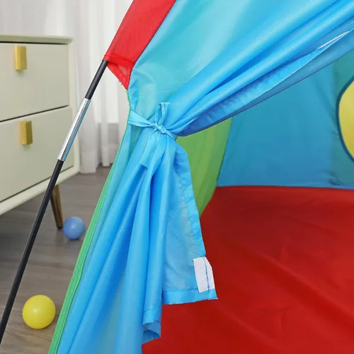 Vista 4 de Rainbow Kids Play Tent & Lights, Casa de juegos con cúpula para niños, 48 x 36 pulgadas