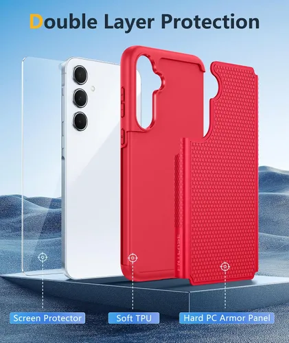 Vista 1050 de FNTCASE Funda para iPhone 17 Pro: Fundas delgadas translúcidas de color azul claro compatibles con MagSafe, protección completa de la cámara