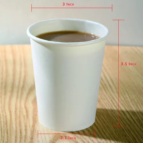 Vista 7 de Vasos de papel, paquete de 50 vasos desechables de 8 oz para bebidas calientes o frías, tazas de café de papel de 8 oz