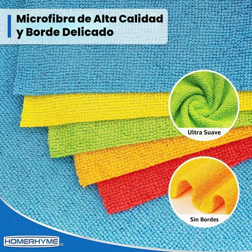 Vista 5 de Toallas de microfibra para automóviles, paquete de 24 paños de limpieza de microfibra, toallas de limpieza de 11.5 x 11.5 pulgadas, absorbentes a