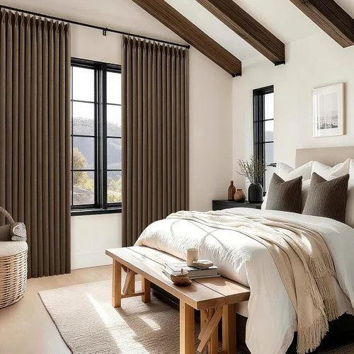 Vista 245 de Juego de 2 paneles de cortinas plisadas negras de 80 pulgadas para sala de estar, cortinas plisadas de lino con forro de 80 pulgadas de largo, 100%