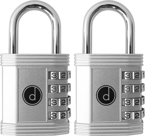 Vista 17 de Candado: cerradura de 4 dígitos de combinación para lockers de gimnasios, deportes, escuelas & empleados, aire libre, vallas y almacenamientos. Todo