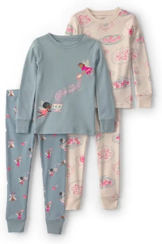 Vista 7 de Carter's Conjunto de pijama de algodón ajustado de 4 piezas para niña Pollo Country Green