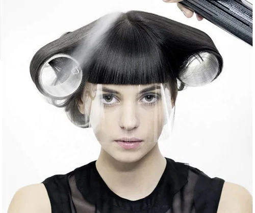 Vista 3 de Protector facial desechable transparente, para ducha, corte de pelo, laca y extensiones de pestañas, para cirugía de párpados y cejas, cuidado