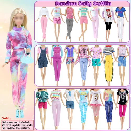 Vista 5 de Juego de 65 piezas de ropa y accesorios para muñecas Ropa de muñeca