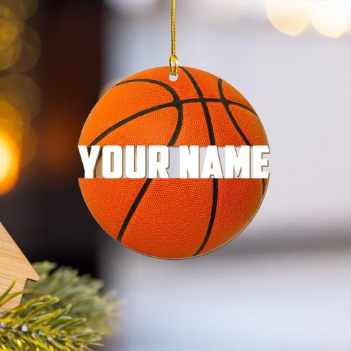 Vista 8 de Adornos de baloncesto personalizados, adorno de Navidad de baloncesto, adorno de automóvil, adorno de jugador de baloncesto personalizado, adornos