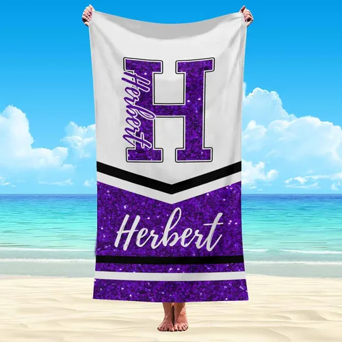 Vista 18 de Artsadd Toalla de playa personalizada para adultos, manta de playa personalizada de baloncesto con nombre inicial como regalo de fiesta para viajes