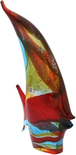 Vista 2 de Glass Of Venice Escultura de pez ángel de cristal de Murano - Multicolor