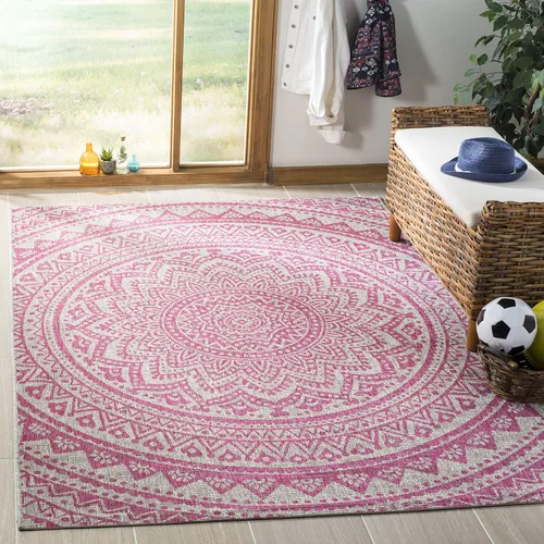 Vista 35 de SAFAVIEH Alfombra lavable al aire libre Courtyard Collection - 2'3" x 5', marfil y verde, no desprende pelusa y fácil limpieza, ideal para patio
