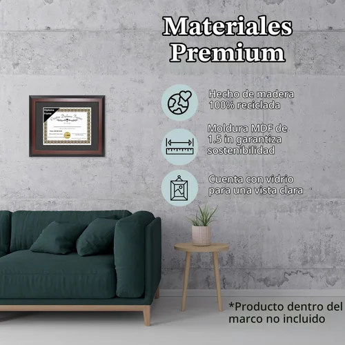 Vista 5 de CreativePF, marco para diploma, de madera de caoba, de 11 x 14 pulgadas, con un paspartú blanco para diplomas de 8.5 x 11 pulgadas, con pie y gancho
