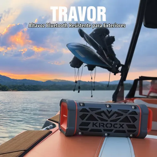 Vista 2 de TRAVOR - Altavoz Bluetooth magnético resistente para carrito de golf Gris meteorito