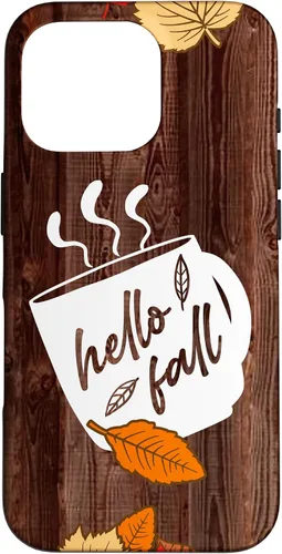 Vista 20 de Hello Fall Mug Maple Leaves Autumn Season Thanksgiving Gift Case for iPhone 17