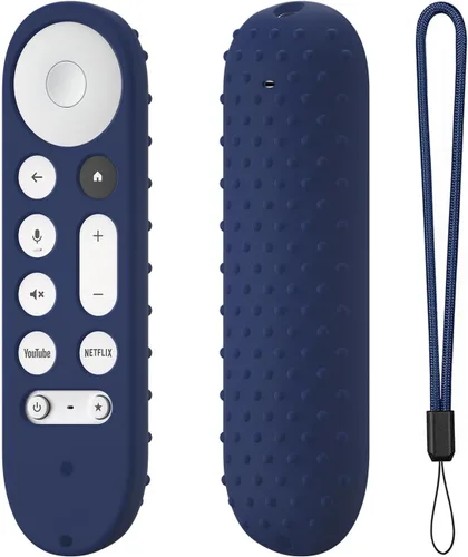 Vista 9 de Funda de silicona para Google TV Streamer 4K Google TV (4K) Voice Remote 2024 Funda de silicona antideslizante (rojo)