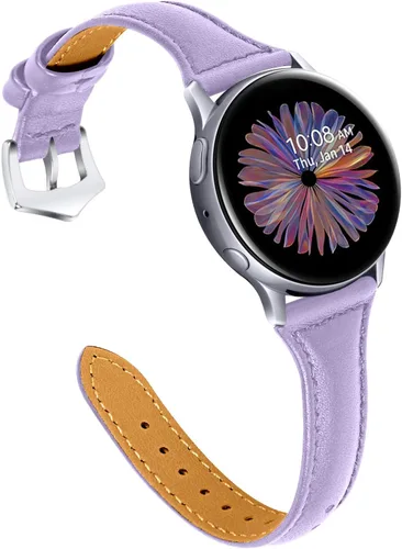 Vista 21 de JOYOZY Correa de cuero compatible con Samsung Galaxy Watch 6/7/FE/5/4 de 40 mm, 44 mm, Active (40 mm)/2 (40 mm) (44 mm), correa de muñeca delgada