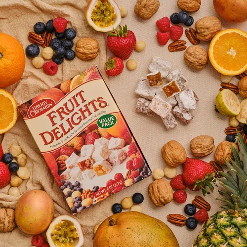 Vista 4 de Liberty Orchards, Fruit Delights Value Pack - Surtido de dulces veganos masticables - 8 onzas