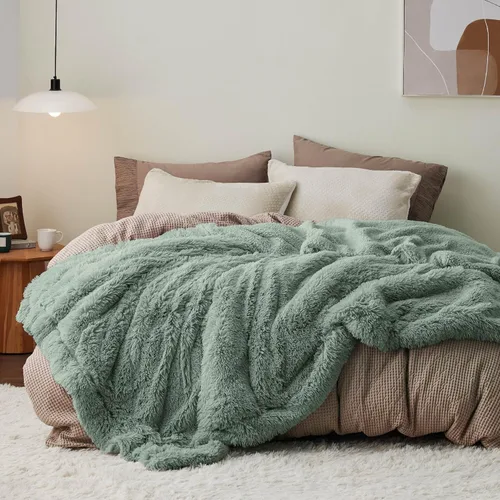 Vista 46 de Bedsure GentleSoft Manta de Tiro de Piel Sintética Esponjosa y Suave para Sofá, Forro Polar Sherpa Suave Regalos Acogedores para Mujeres, Manta