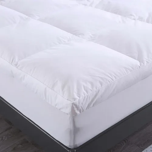 Vista 2 de Feather & Loom Cama de plumas rellenas de nano con funda de algodón (tamaño matrimonial)