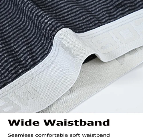 Vista 2 de ZONBAILON Mens Underwear Stripe Moisture-Wicking Boxer Briefs