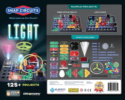 Vista 2 de Snap Circuits Kit de Exploración de Electrónica de Luz Más de 175 Emocionantes Proyectos STEM Manual de Proyectos a Todo Color Más de 55
