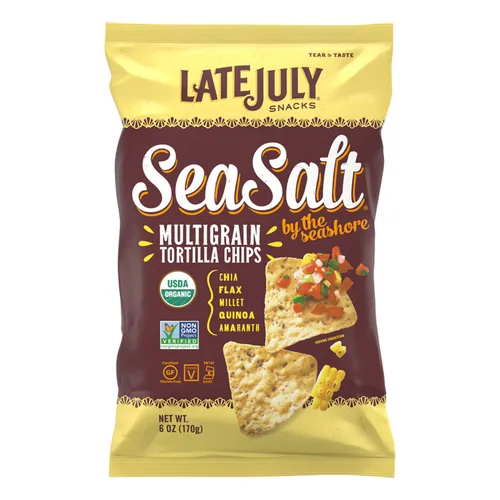 Vista 9 de LATE JULY Snacks - Chips de tortilla orgánica de mojo verde suave, 7.5 onzas (paquete de 12)