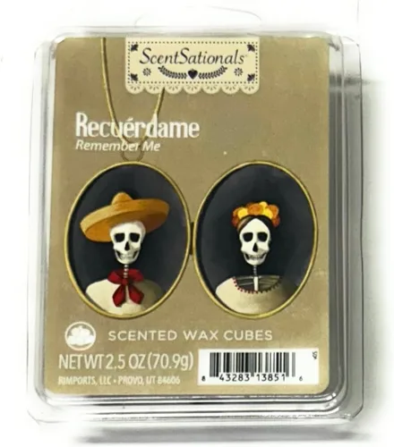 Vista 2 de Scentsationals Day of The Dead Special Edition - Cubitos de cera perfumada, paquete de 2.5 onzas (Recuerdame)