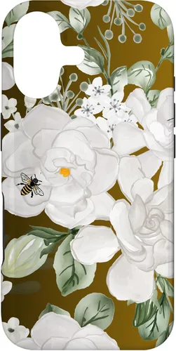 Vista 32 de Funda para iPhone 16 White Gardenia's Nectar Flowing Over