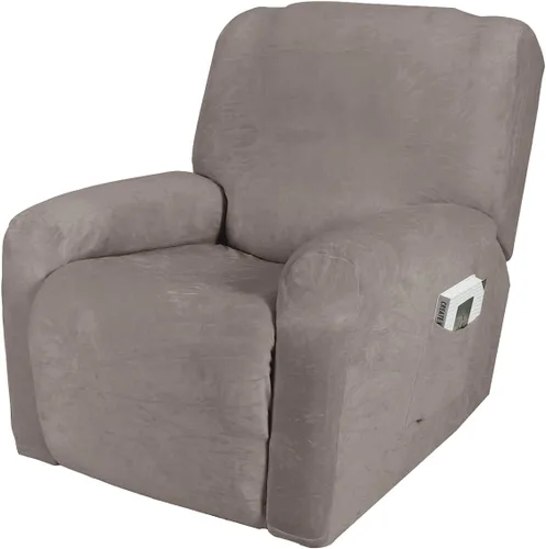 Vista 30 de IMYOGI Fundas para sofá de alta elasticidad de terciopelo para sofá reclinable de 1, 2 y 3 plazas, protector de muebles con parte inferior elástica