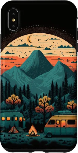Vista 11 de Funda para iPhone 11 Pro Max Sunset Mountains & Trees para campistas