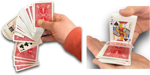Vista 29 de Ilusiones de cartas para magos principiantes a profesionales: aparición, teletransporte, transformando milagros (Baraja Svengali azul)