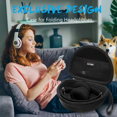 Vista 6 de Funda LTGEM compatible con auriculares Beats Solo 4 / Studio Pro/Studio 3 / Solo 3 On-Ear, negro (solo funda)
