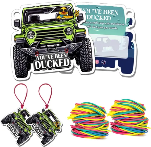 Vista 11 de You've Been Ducked - Tarjeta de juego, tarjeta de juego para Jeep o SUV, etiquetas de pato, pato de goma para etiquetas, diseño de automóvil de 4 4