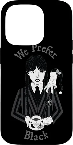 Vista 17 de iPhone 16 Wednesday We Prefer Black - Funda navideña