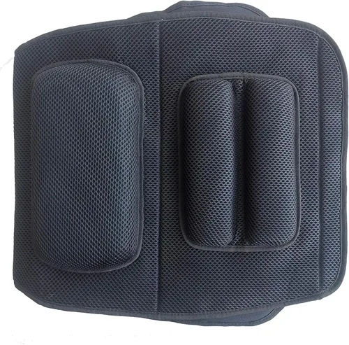Vista 7 de FOMI Cojín de gel de alta calidad y soporte firme para la espalda, cojín de asiento y almohada torácica superior inferior y lumbar para automóvil