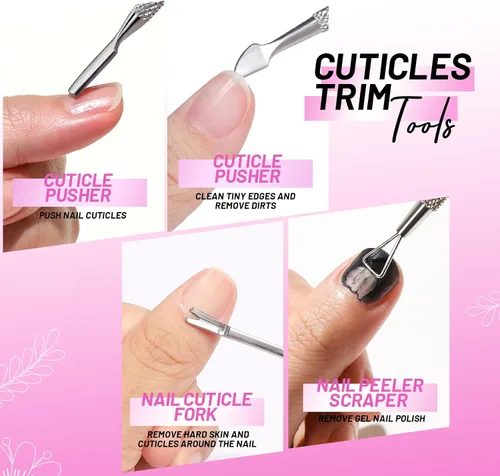 Vista 3 de FANDAMEI Limas y limas de uñas, kit de cuidado de uñas, juego de herramientas para cutículas de uñas, herramientas de manicura, lima de uñas, bloque