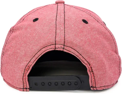 Vista 9 de DALIX Gorra de béisbol de alta calidad con diseño de pico plano, gorra estructurada a presión en la parte trasera Chambray