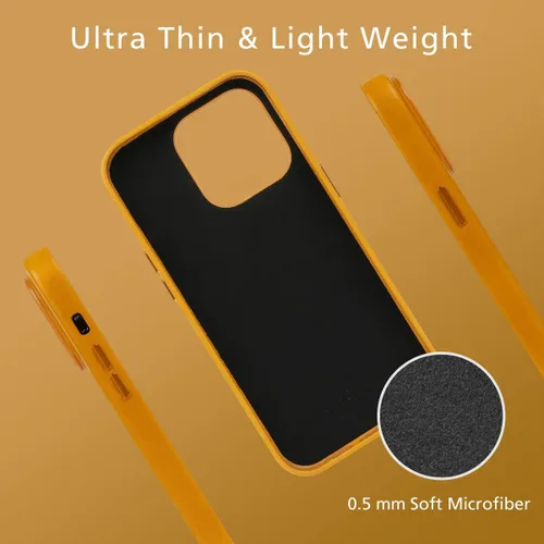 Vista 8 de alto Funda de cuero compatible con iPhone 15 Plus y 14 Plus, serie original, funda protectora de cuero italiano (6.7 pulgadas, marrón)