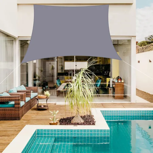 Vista 27 de Neween Toldo Vela, 6'7'' x 6'7'' x 6'7'' Toldo Vela Triangular Impermeable para Patio Jardín Cubierta Pérgola Exterior Toldo Vela 98% Bloqueo UV