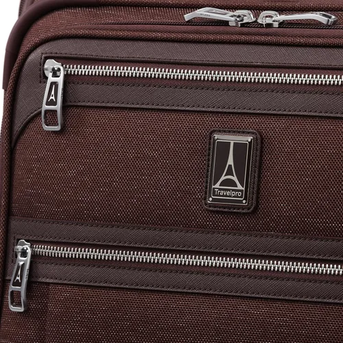 Vista 6 de Travelpro Platinum Elite - Rollaboard extensible de 22 pulgadas, Bordeaux, Platinum Elite Softside - Equipaje vertical expandible