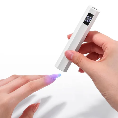 Vista 11 de SAVILAND Essentials Lámpara de uñas LED manos libres: luz UV rosa de secado rápido con soporte plegable LCD visible Temporizador de 20/60s lámpara