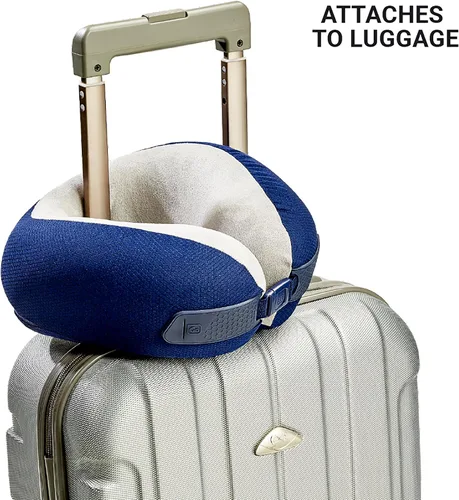 Vista 7 de Go Travel American Dreamer, almohada de viaje de lujo, almohada de cuello de espuma viscoelástica Adjustable Front Closure, Ideal for Airplane